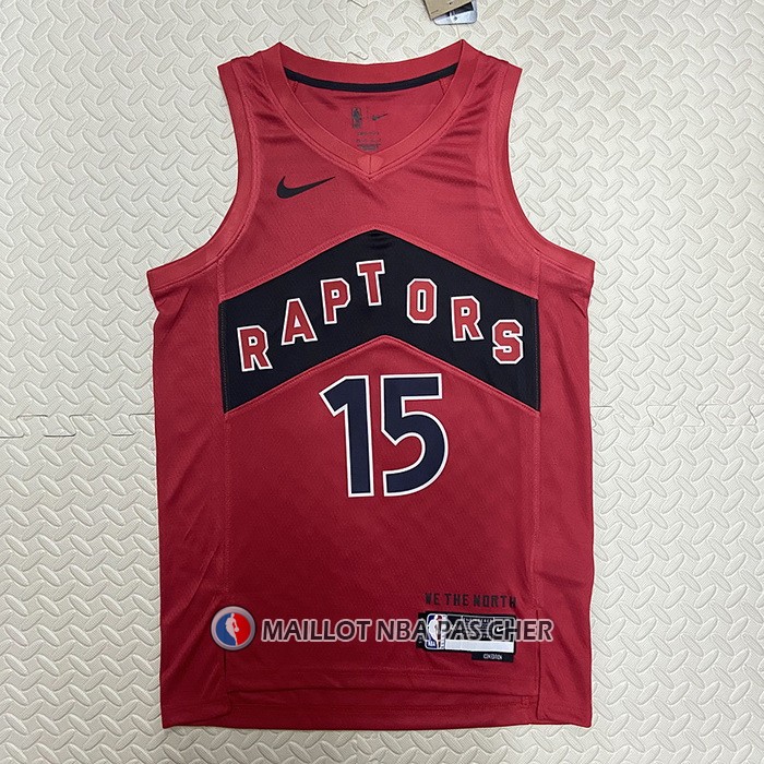 Maillot Tornto Raptors Vince Carter NO 15 Icon 2022-23 Rouge